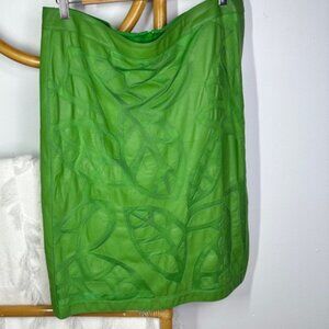 Escada Green Midi Skirt